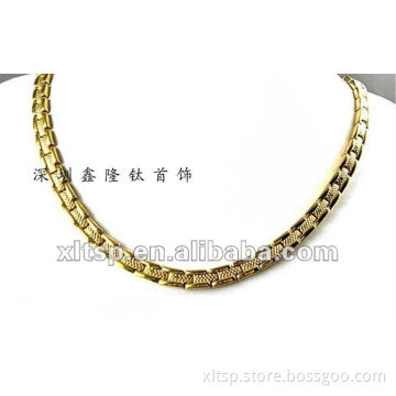 TT78 HOT 316L Stainless Steel 22K Gold Necklace